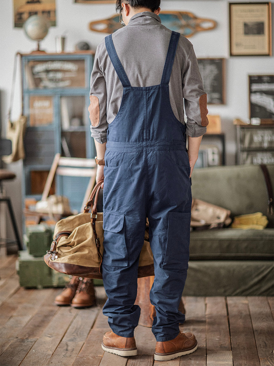 Action shot of men's outdoor pants designed for tough work environments