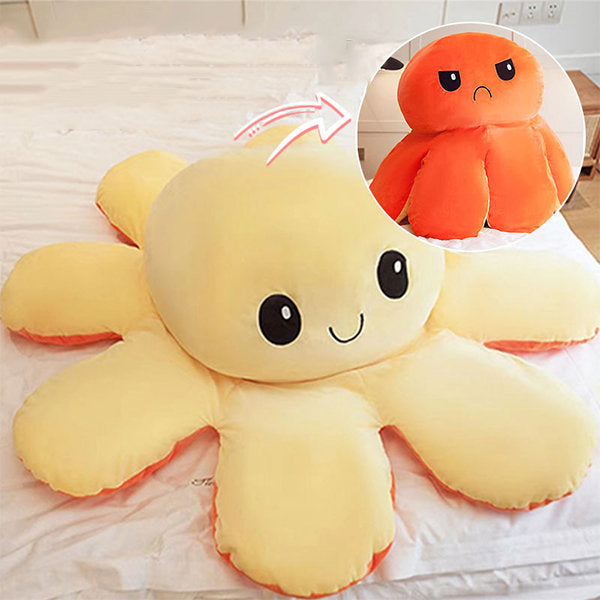 Cute stuffed octopus plush toy showing soft tentacles for kids