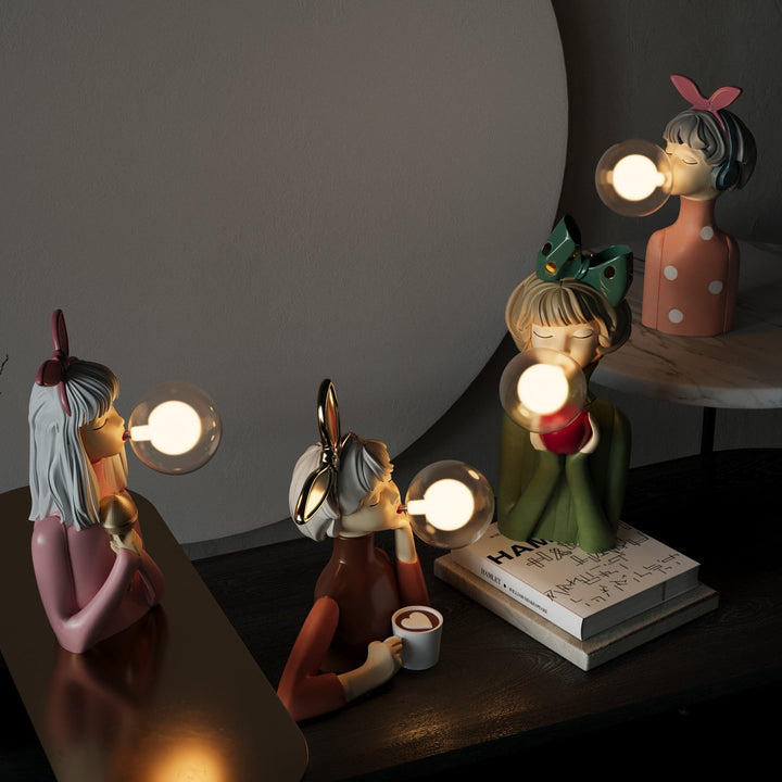 Aesthetic table lamp casting soft shadows, perfect for modern interior design