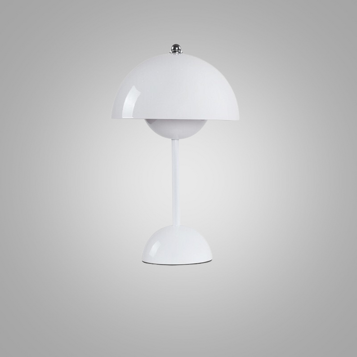 Rechargeable desk lamp featuring sleek metal design and convenient touch control