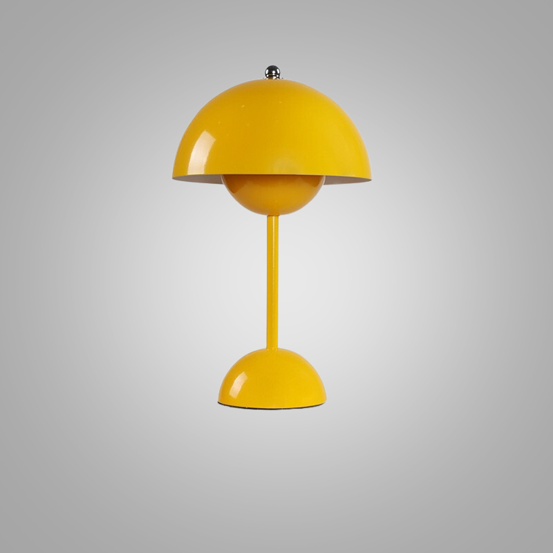 Minimalist cordless ambient lighting fixture glowing softly in a cozy living room