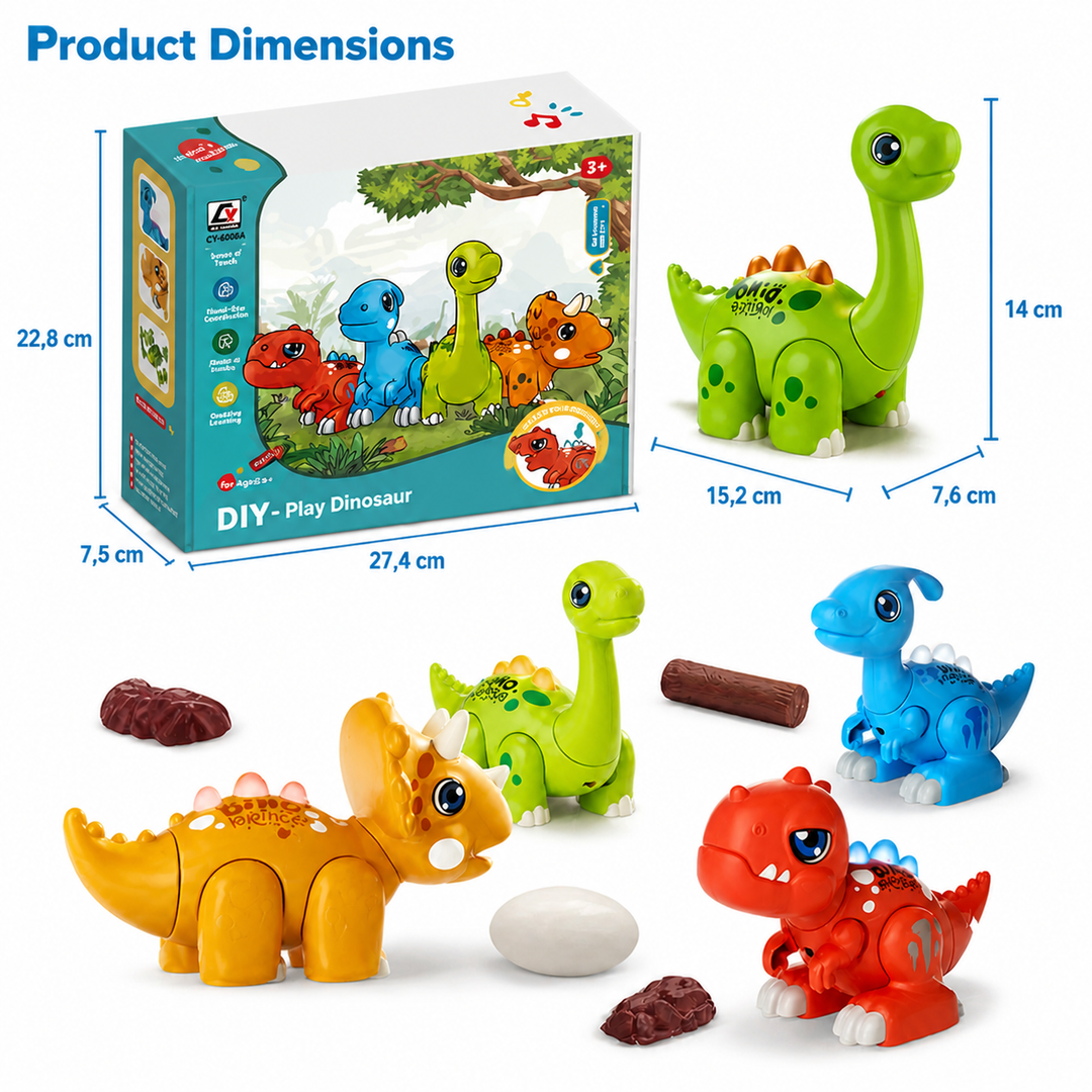 Interactive kids building toy featuring glowing lights and realistic sounds