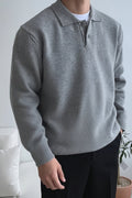 Davis | Men’s Button-Placket Knit Polo Sweater