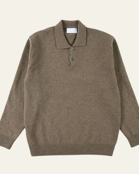 Davis | Men’s Button-Placket Knit Polo Sweater