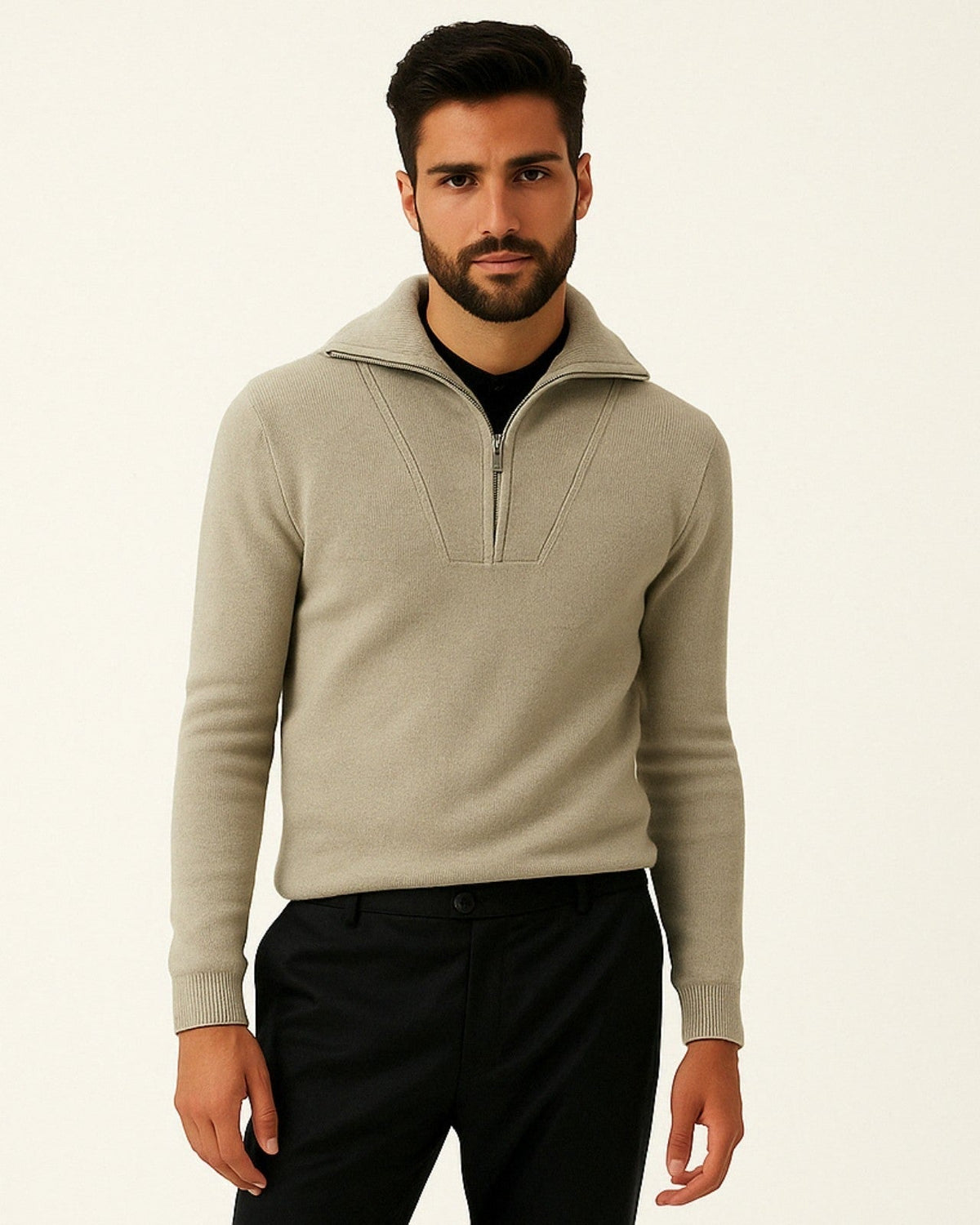 Bramley | Men’s Stand-Collar Knit Sweater