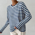Vien | Women’s Striped Knit Long Sleeve Crew Neck Sweater