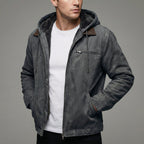 Wade | Men’s Suede-Effect Zip-Up Jacket