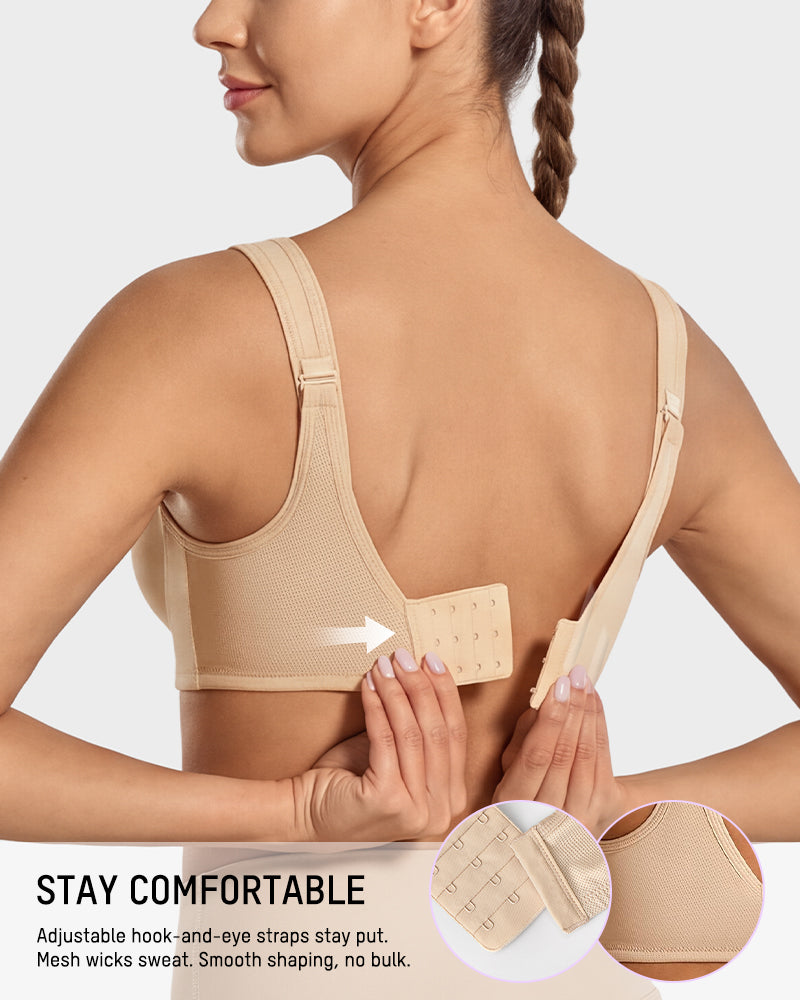 Womens high impact sports bra front view activewear fitness apparel