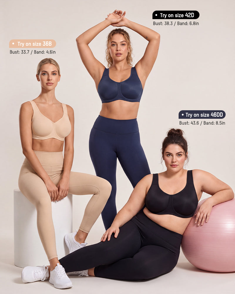 Womens activewear sports bra inner lining and padding detail