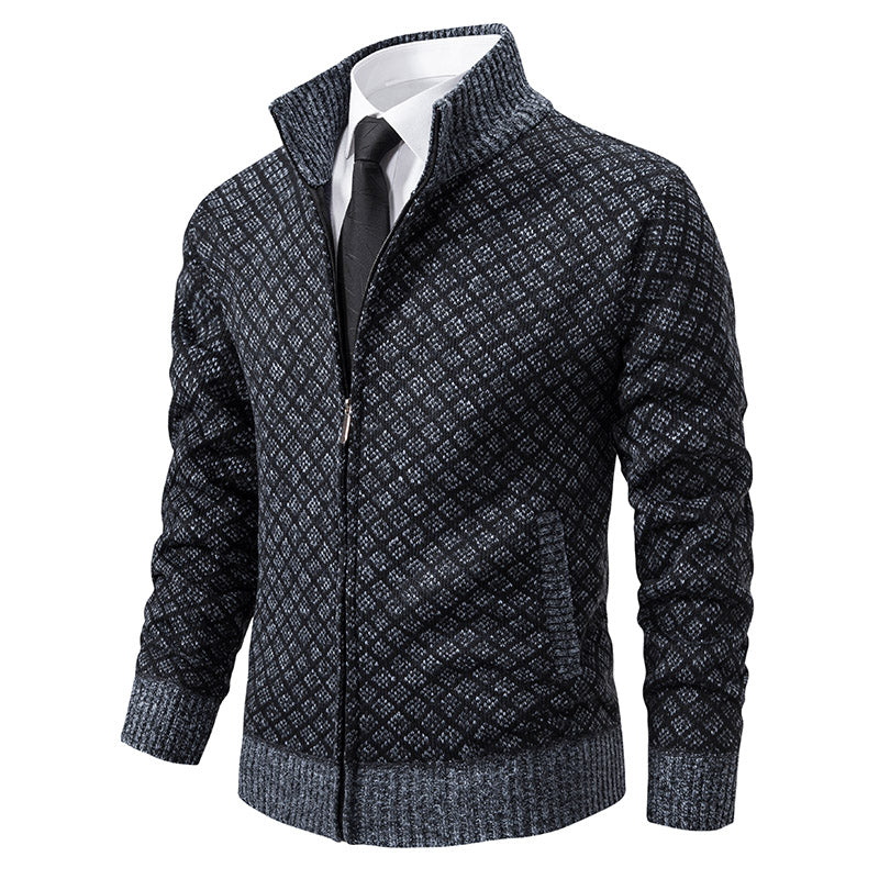 Bran | Men’s Textured Zip-Up Knit Jacket