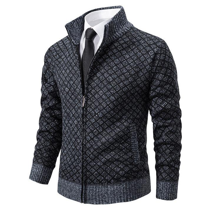 Bran | Men’s Textured Zip-Up Knit Jacket