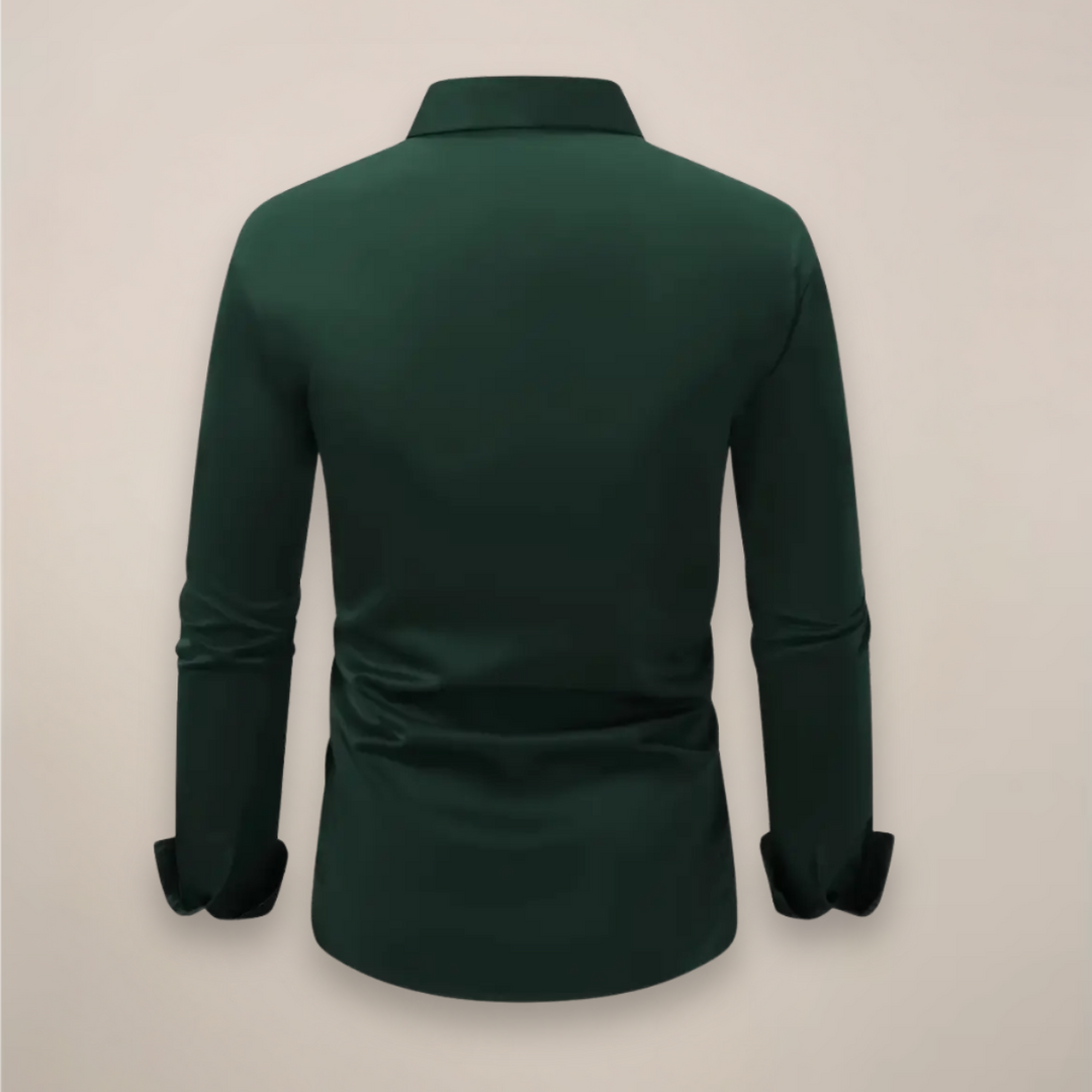 Detailed shot of placket and buttons on mens shirt