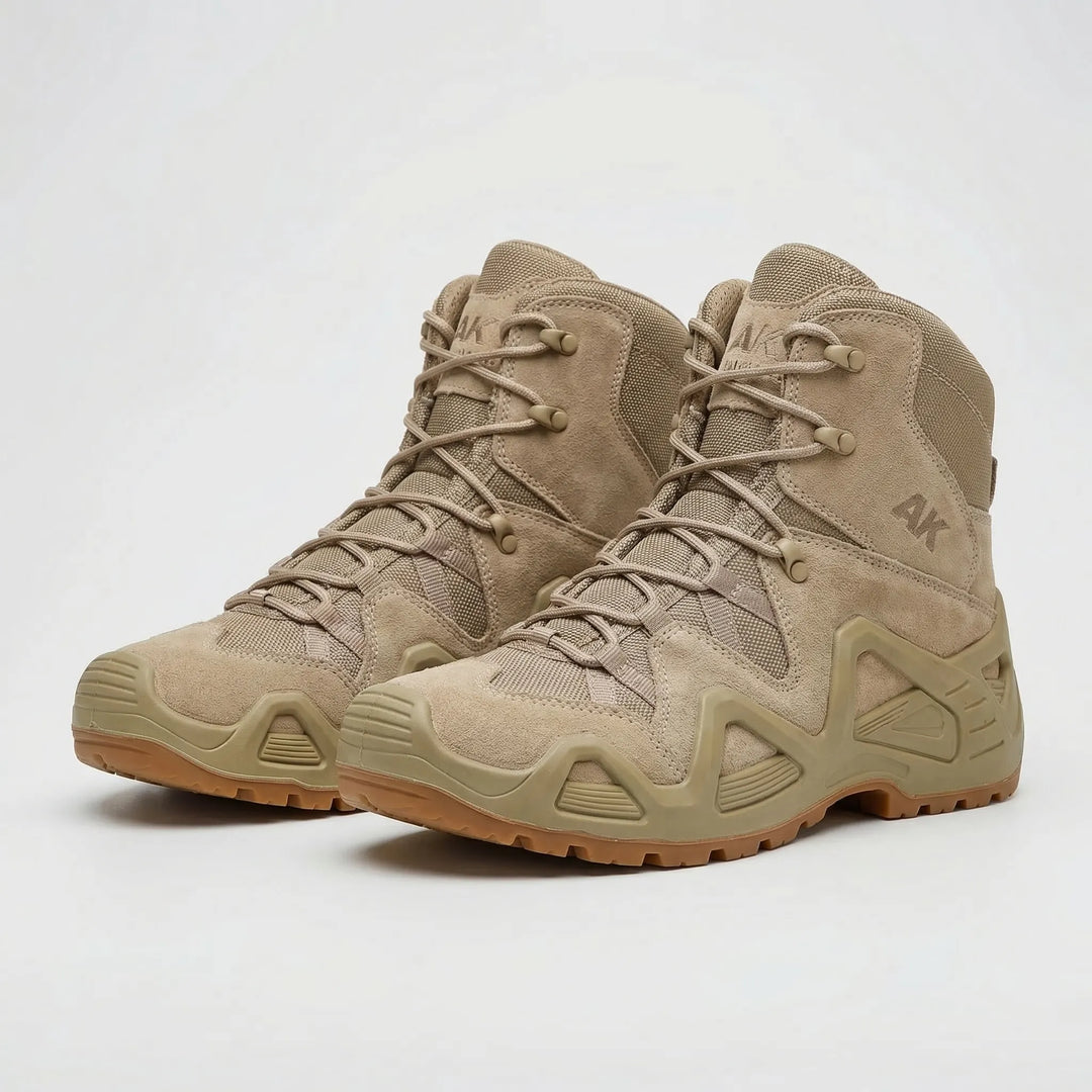 All-weather mens combat boots styled for hiking and tactical use