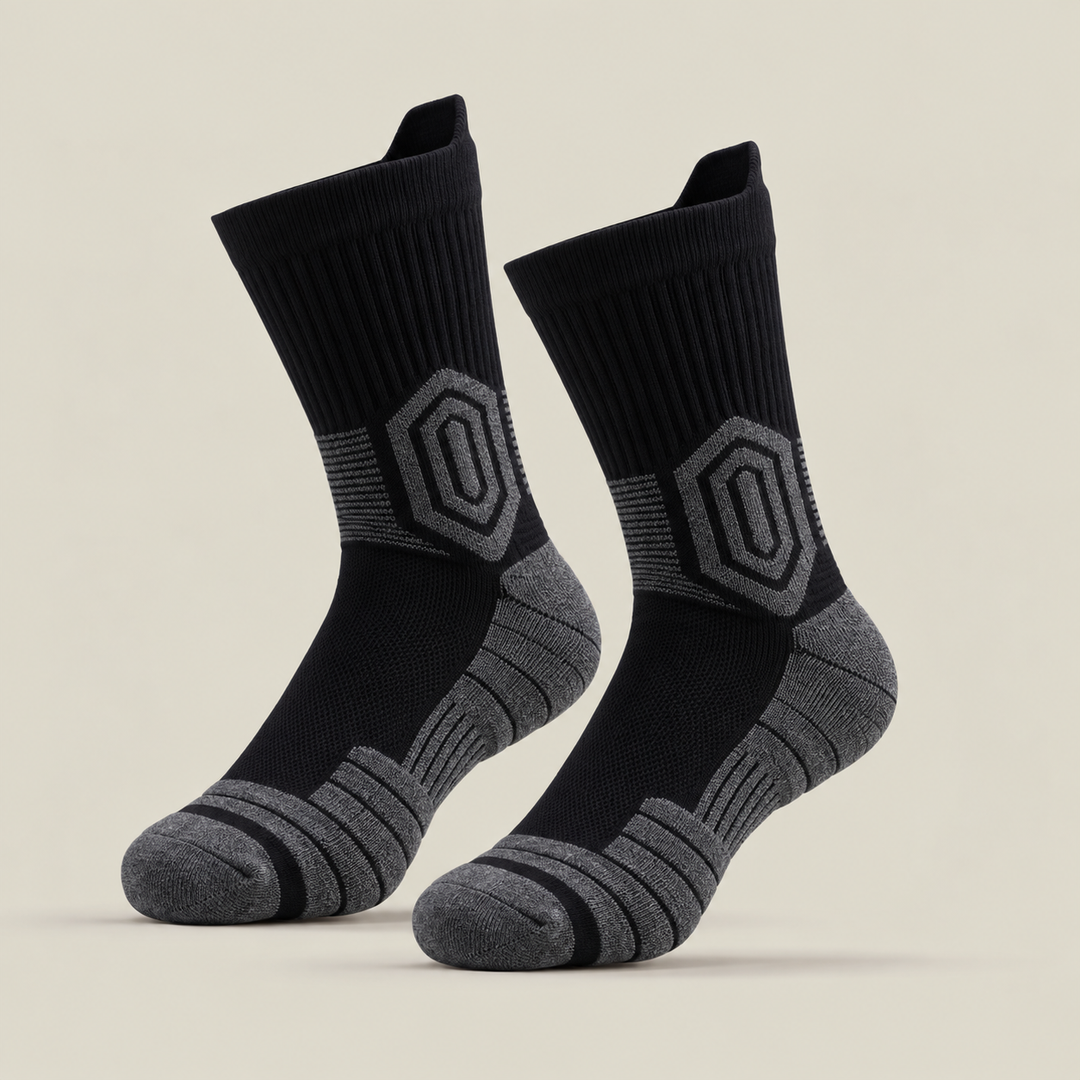 Moisture-wicking unisex work socks with arch support and sports cushioning for long shifts