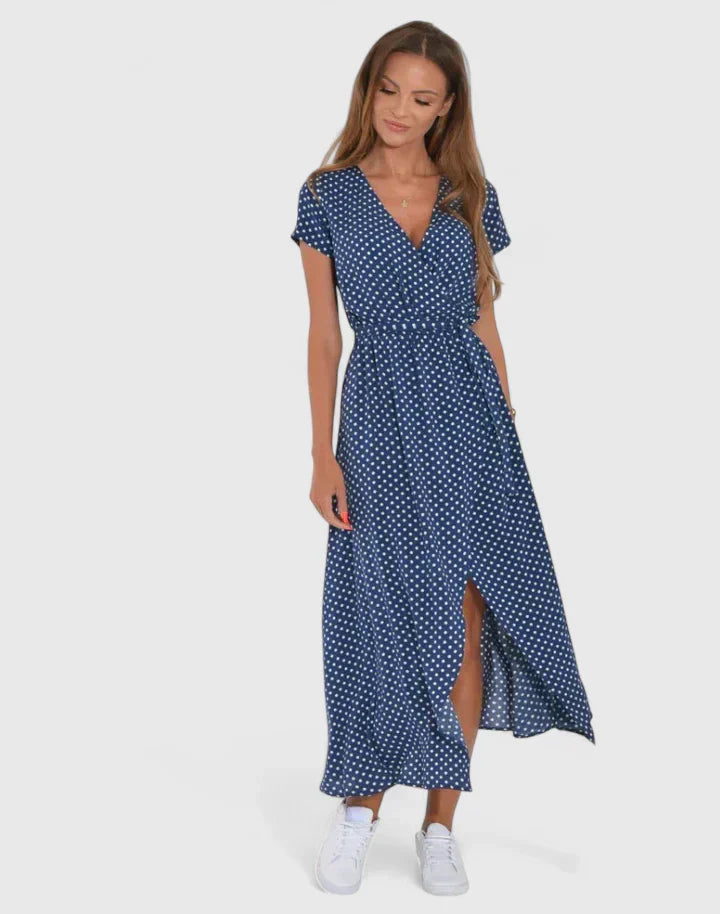 Women’s Floral Wrap Midi Dress