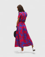 Women’s Floral Wrap Midi Dress