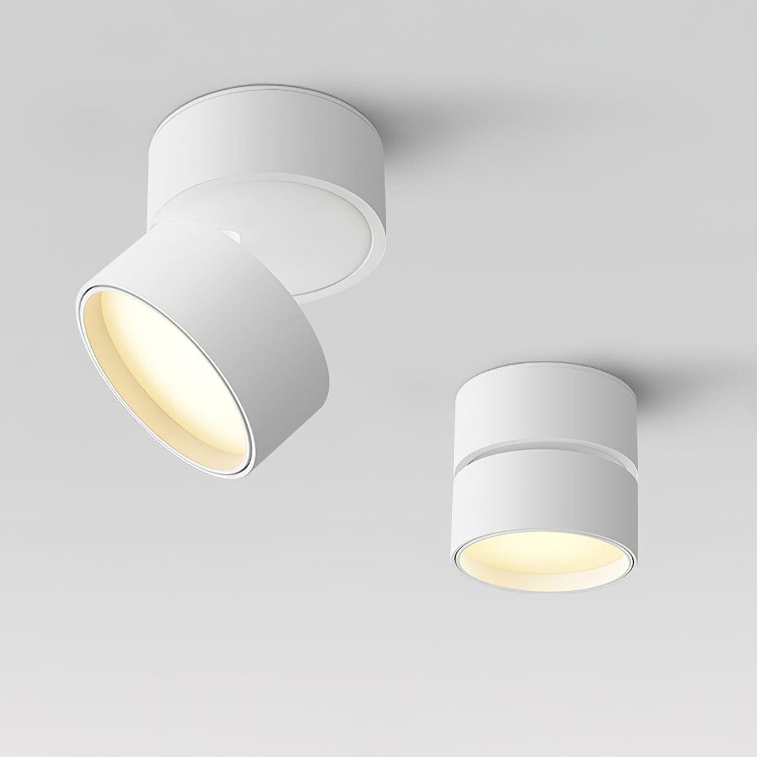 Pivota ceiling light showing rotation and pivot features