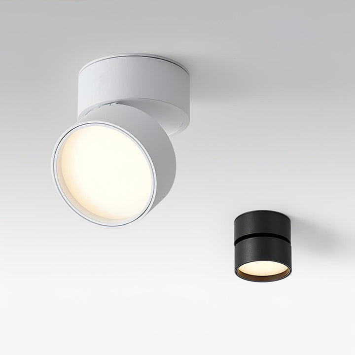 Modern interior spotlight fixture in matte black finish