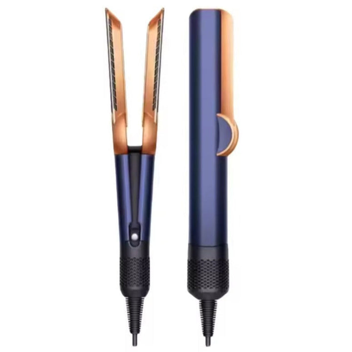 Blue and gold dual-function hair styling tool showcasing color option