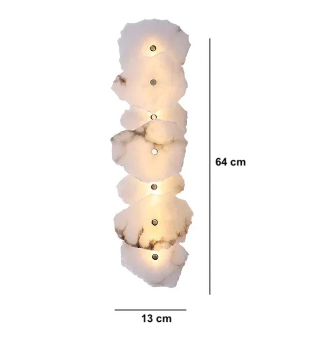 Full view of the modern organic design LED wall sconce for upscale home interiors