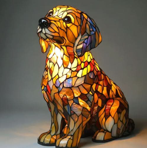 Sleek LED night light perfect for dog lovers and home interior decor
