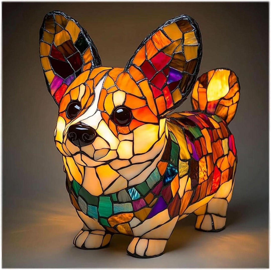Decorative lighting piece shaped like a faithful canine companion