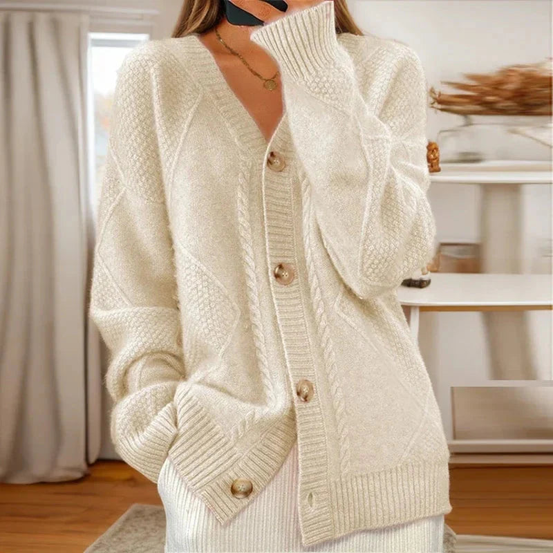 Rosavelle | Women’s Cable Knit Button Front Cardigan