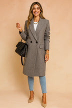 Virella | Women’s Classic Double Breasted Longline Coat