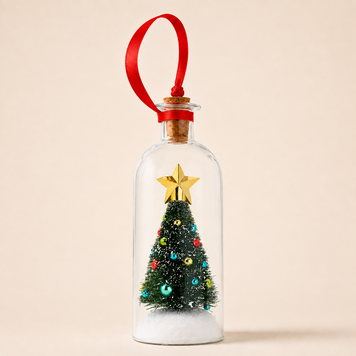 Electric toy message bottle Christmas tree ornament for recording custom holiday voice messages