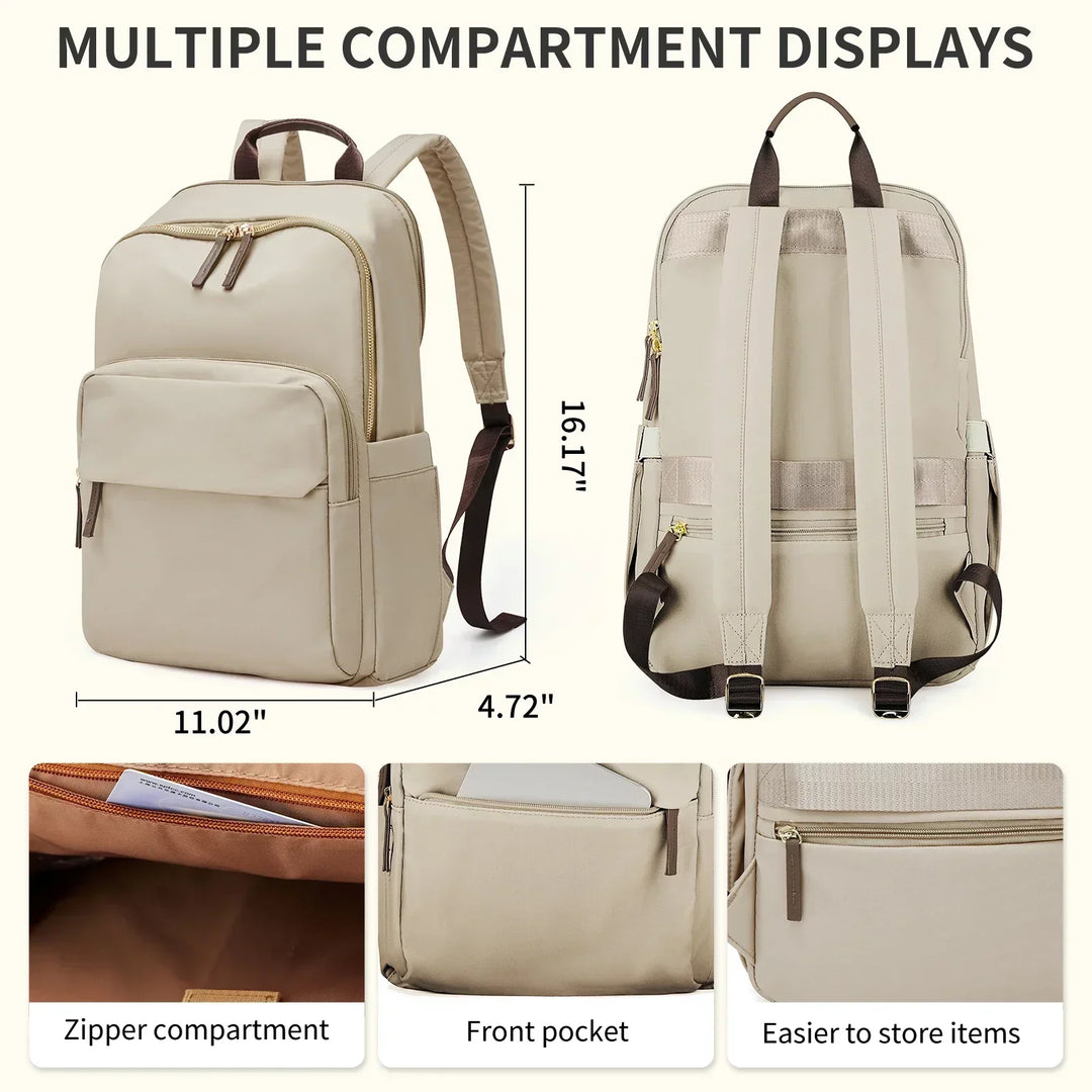 Back view of travel pack highlighting ergonomic padded shoulder straps