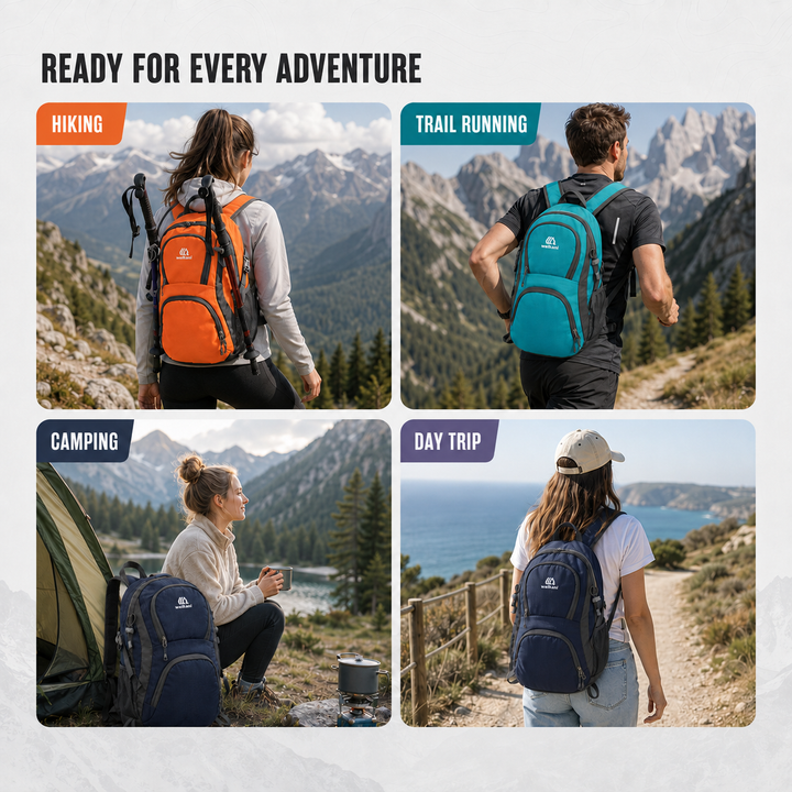 Unisex sports bag and hiking backpack featuring chest support strap