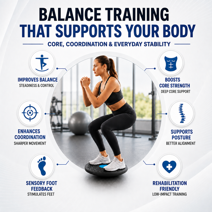Fitness stability disc used for rehabilitation and core balance exercises