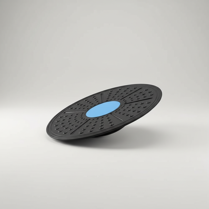 Fitness training balance board highlighting ergonomic grip handles