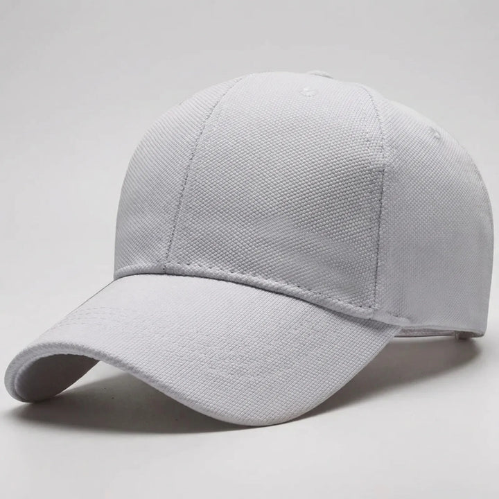 Light grey minimalist baseball cap displayed on a neutral background