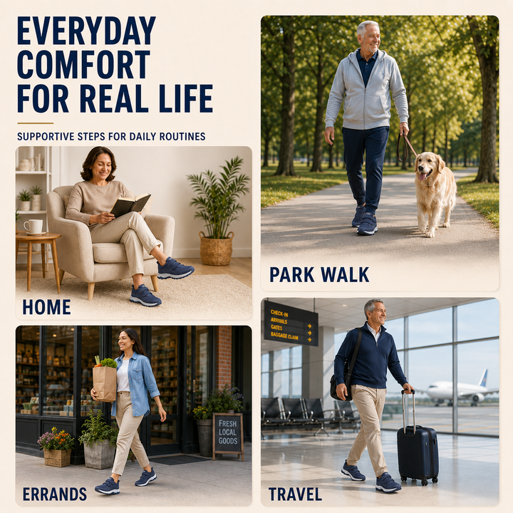Orthopaedic footwear designed for swollen feet with easy adjustability