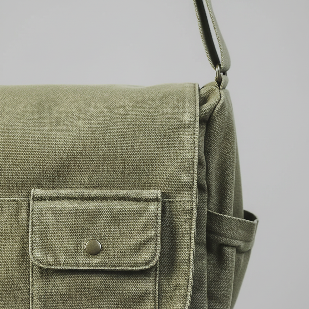 Interior compartment of the unisex crossbody bag displaying spacious storage capacity.