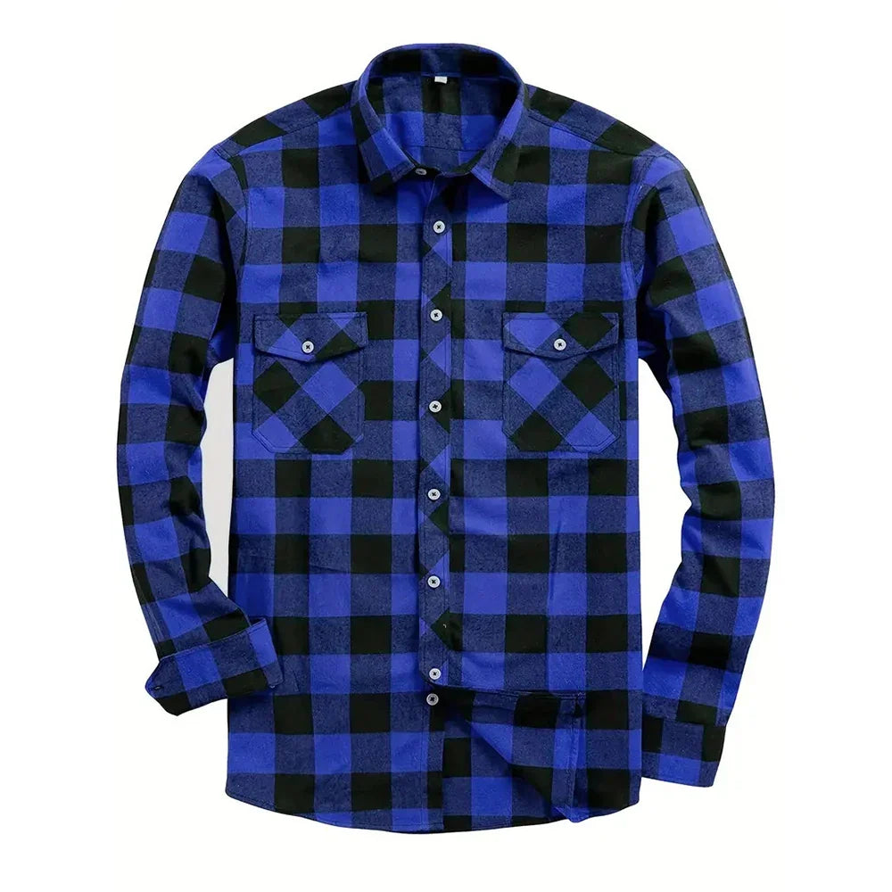 Sleeve construction and seam detail of the mens outdoor wear flannel shirt