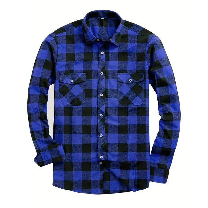 Sleeve construction and seam detail of the mens outdoor wear flannel shirt