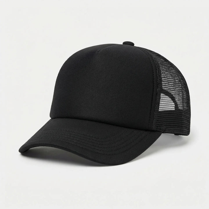 Detailed shot of curved brim on streetwear snapback hat