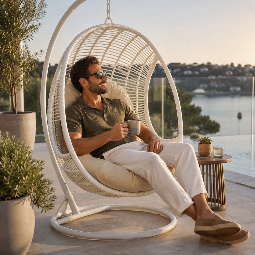 Comfortable thick padded seat designed for cozy porch swing nests