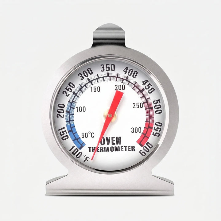 Close-up view of the Oven Thermometer dial face with temperature scale