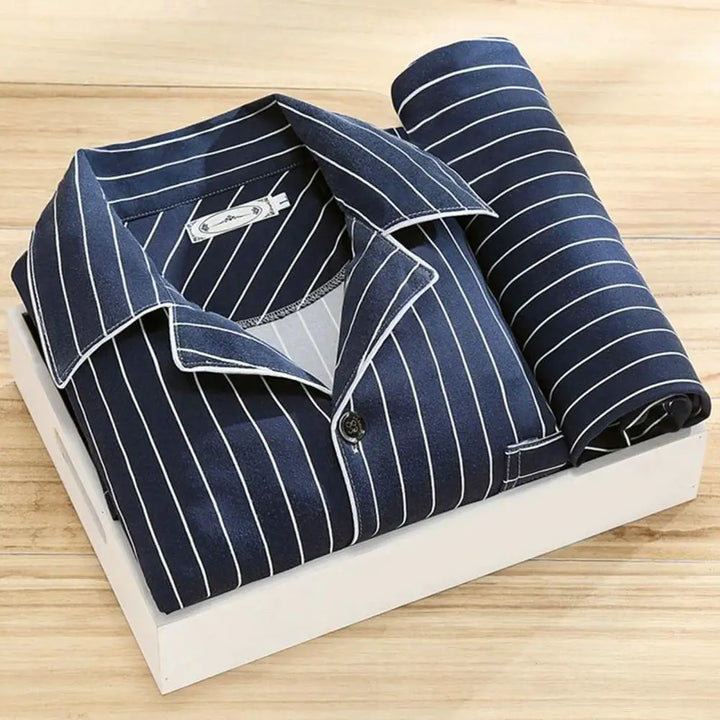 Stylised flat lay of mens comfortable sleepwear and loungewear
