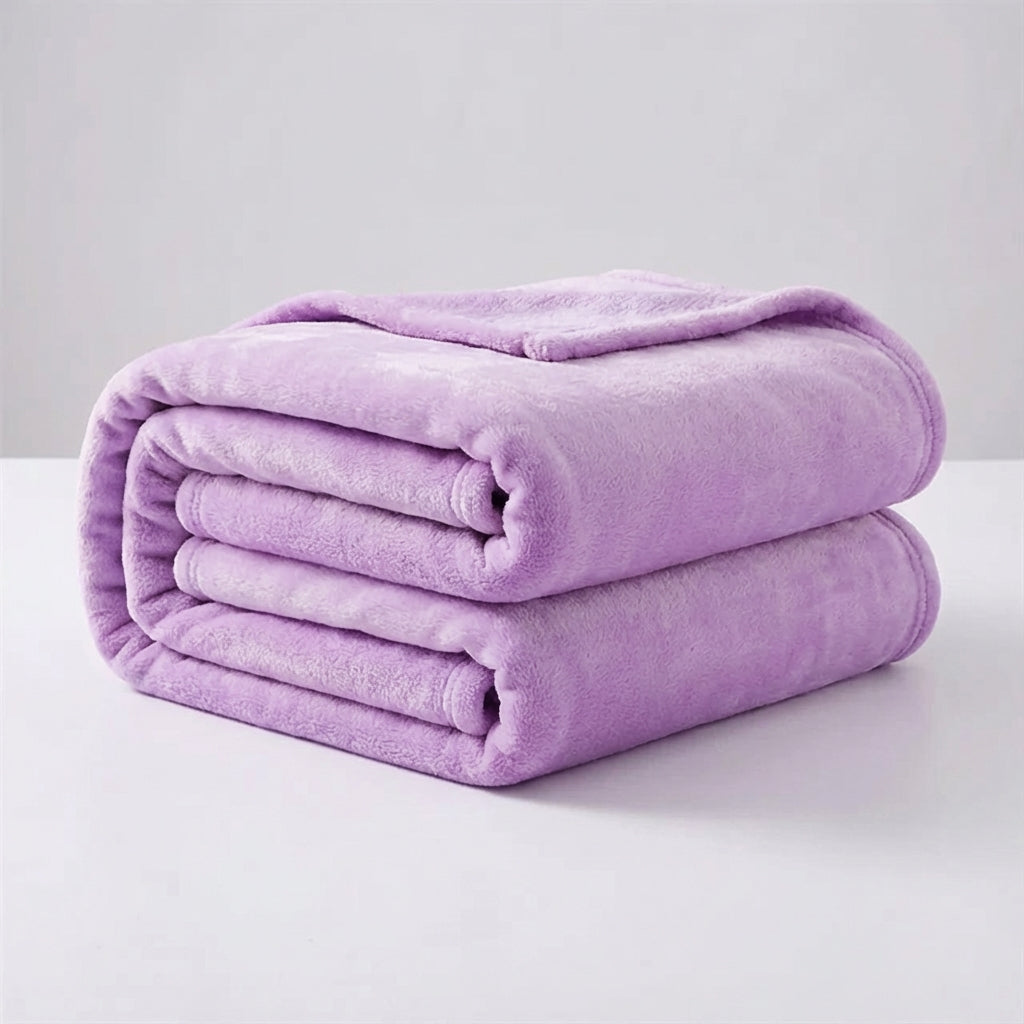 Plush throw blanket from Snugluma styled on a queen size bed