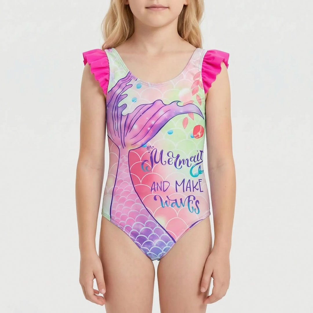 Summer swimwear adorable one-piece kids swimsuit option