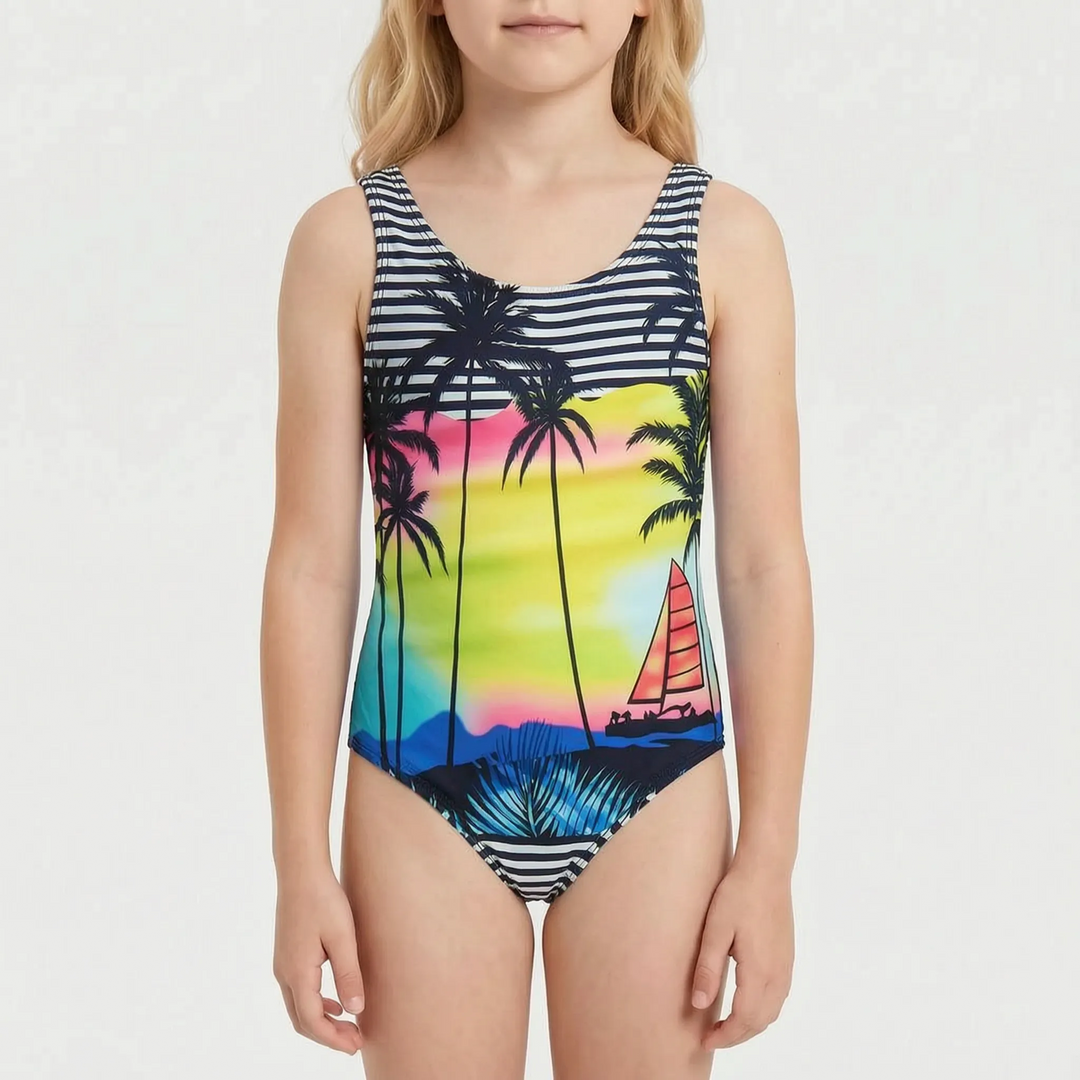 Cartoon swimsuit bright and engaging design for kids