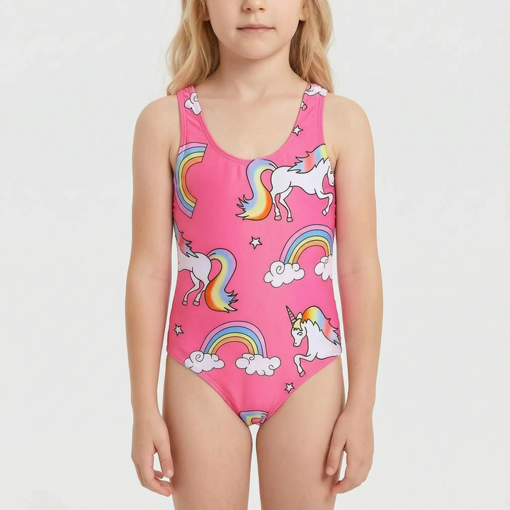 Kids swimwear breathable one-piece swimsuit for warm weather