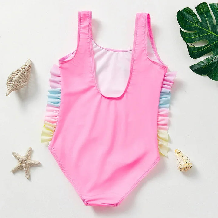 Summer swimwear trendy one-piece bathing suit for kids
