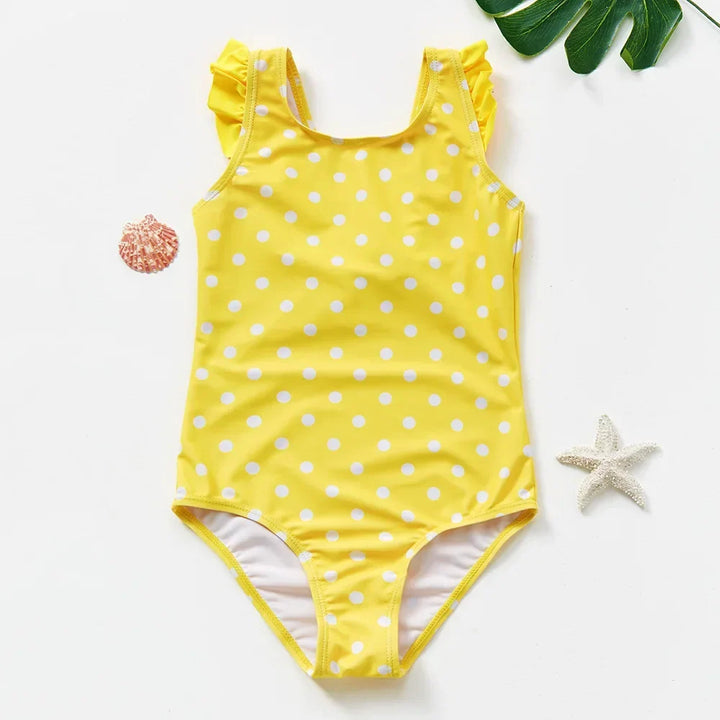 Girls swimsuit comfortable pool wear with delightful pattern