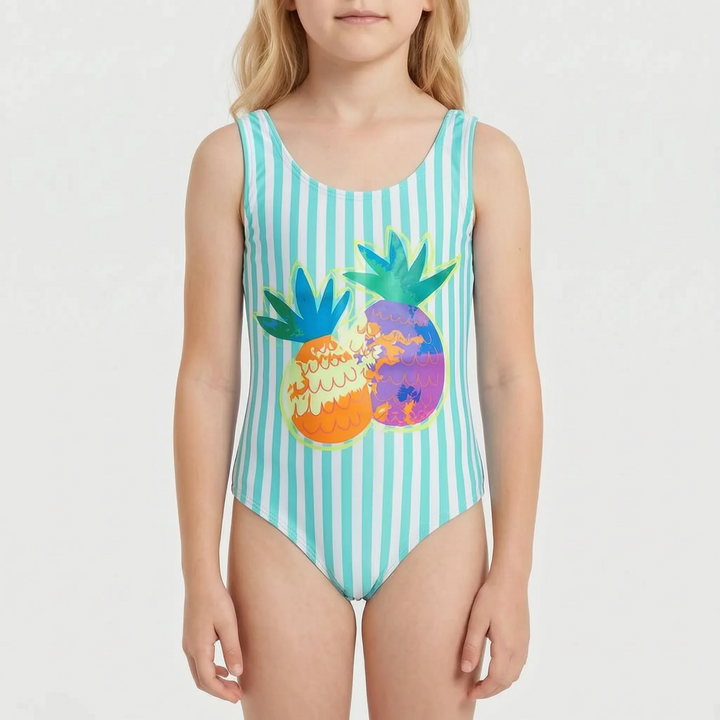 Summer swimwear cute one-piece bathing suit for young girls