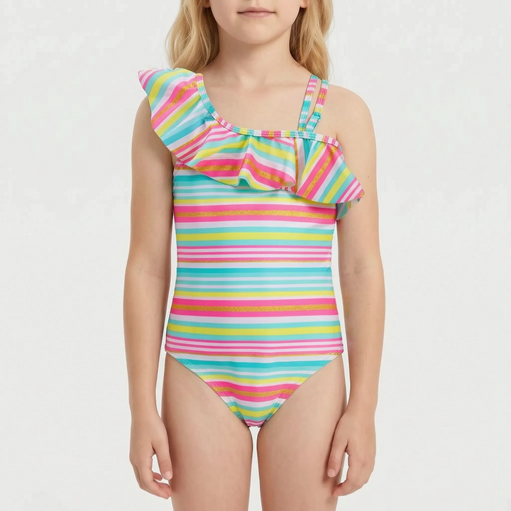 Pool wear essential kids one-piece swimsuit with cheerful design